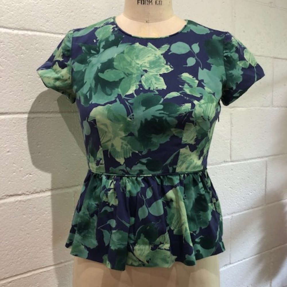 J Crew Collection Summer Peplum Top